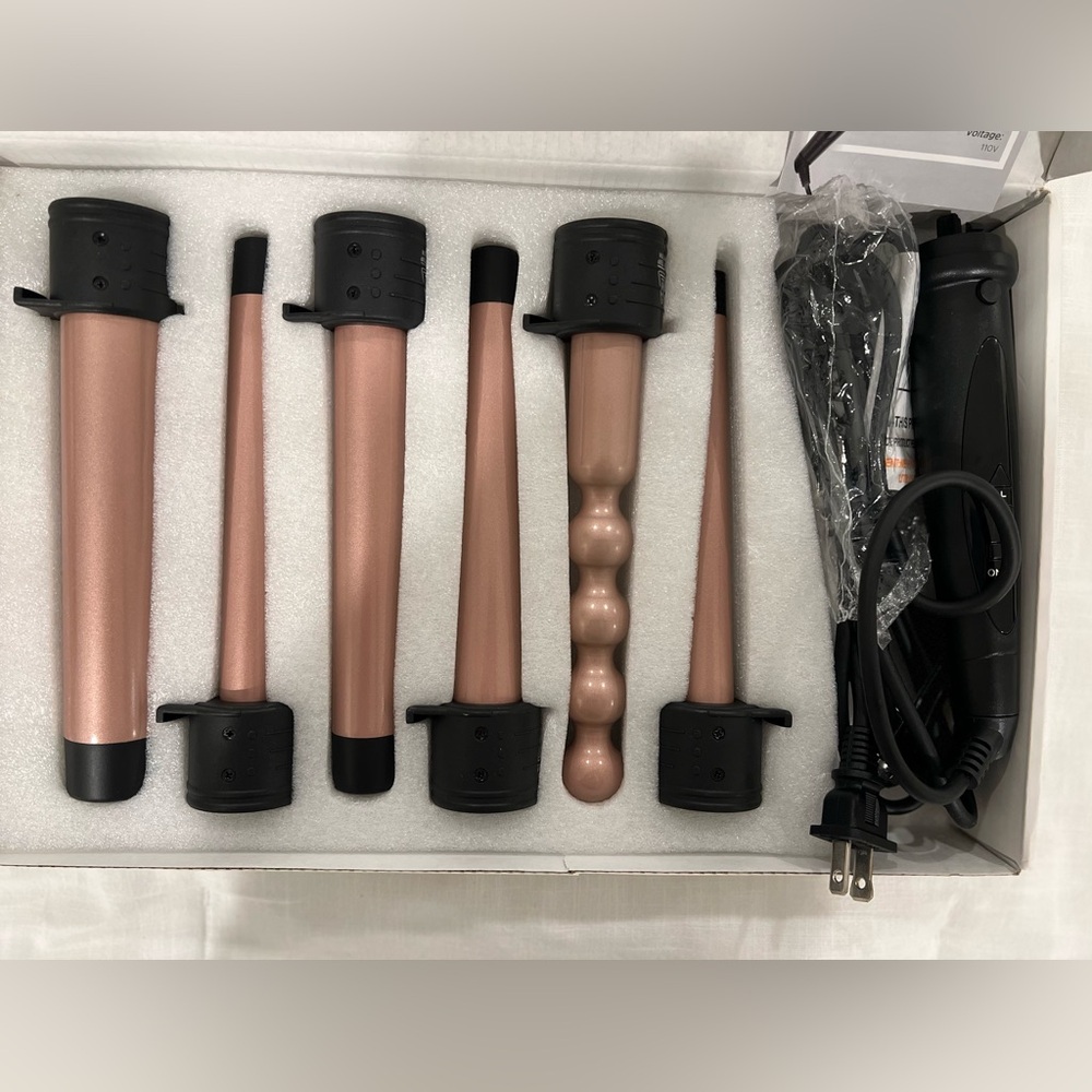 Rose Gold Hair Styling Wand Set